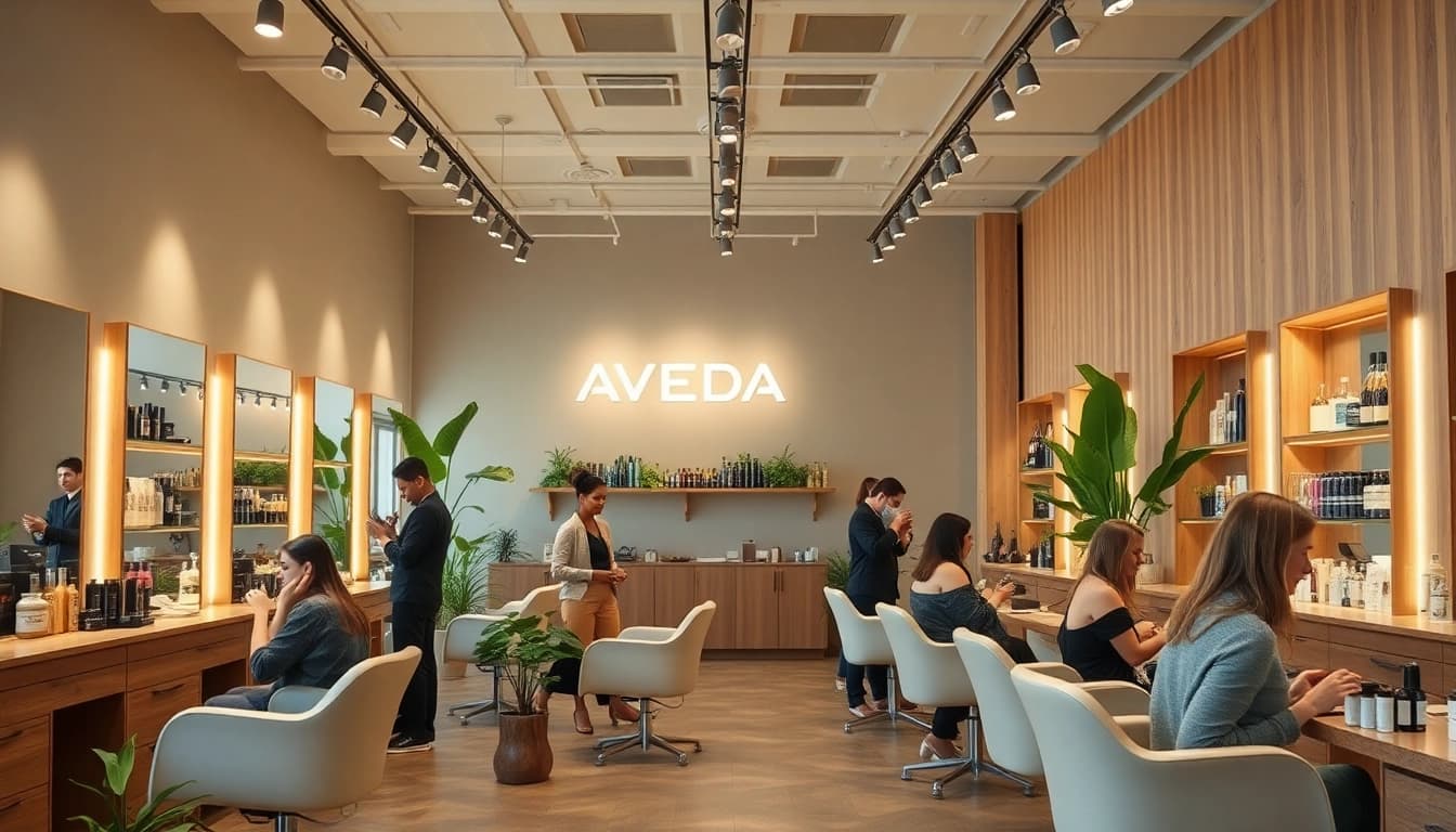 Aveda salon San Diego offering elegant hair services and eco-friendly products in a welcoming atmosphere.