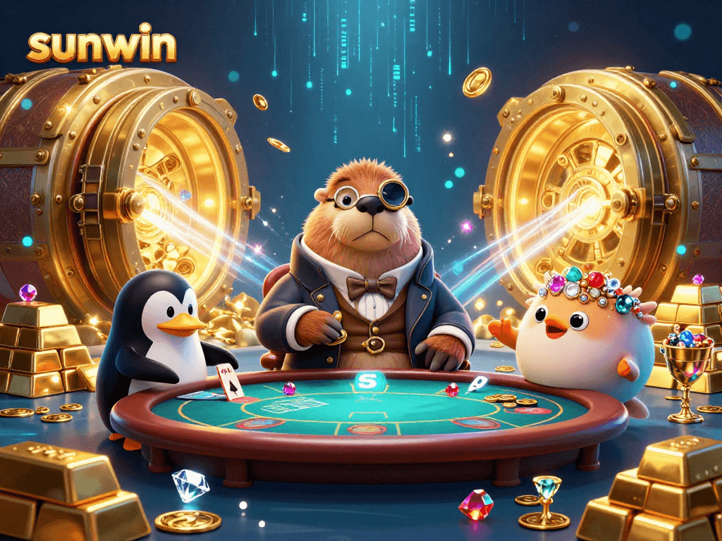 Experience thrilling underwater poker action with the sunwin walrus and friends.