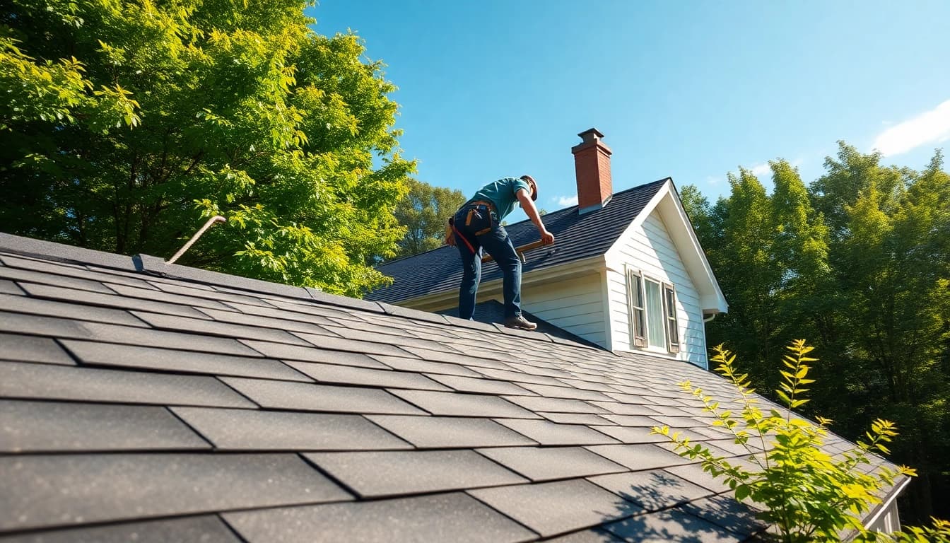 Installing a durable roof in South Jersey, illustrating craftsmanship and quality.