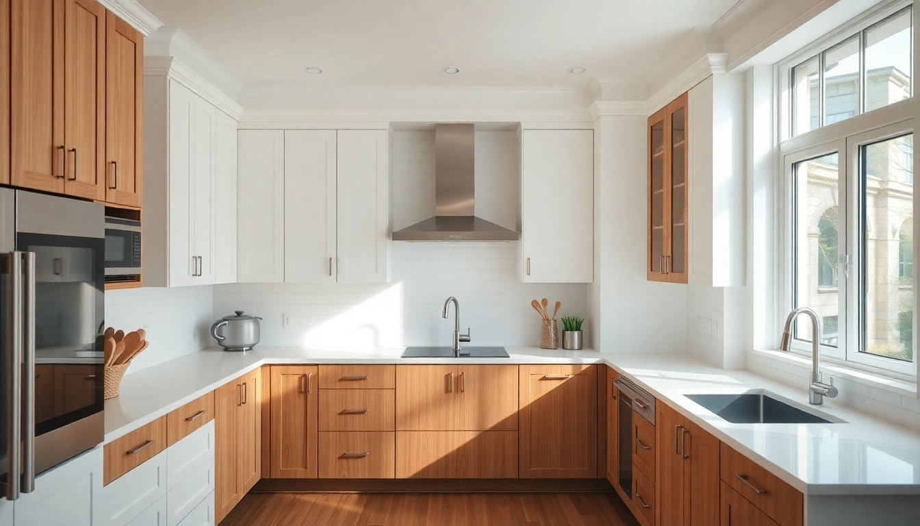 Experience the beauty of Cabinet Refacing Largo FL with elegantly transformed kitchen cabinets highlighting modern design.