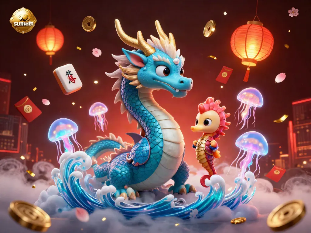 Engage in thrilling gameplay with Sunwin, featuring vibrant characters, glowing game elements, and a rich casino atmosphere.