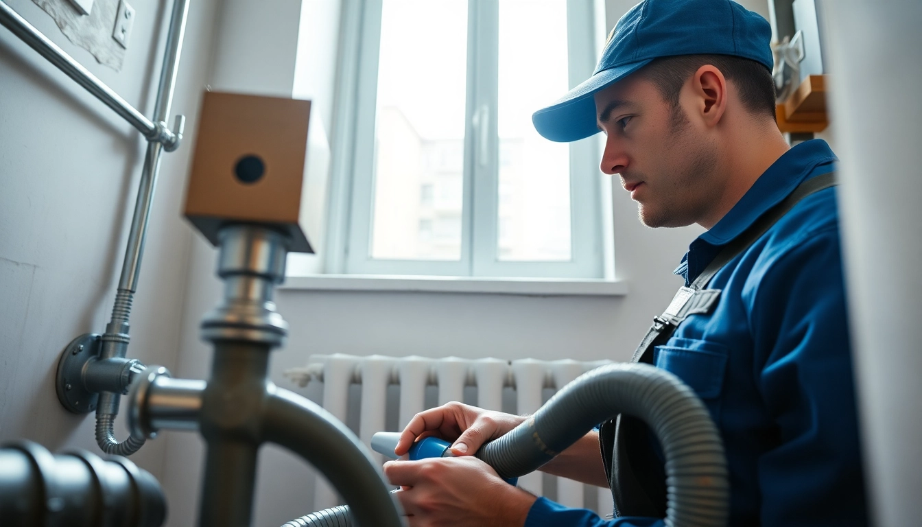Emergency plumbing help for sewer backup with a licensed plumber fixing a sewer line in a Manhattan apartment.