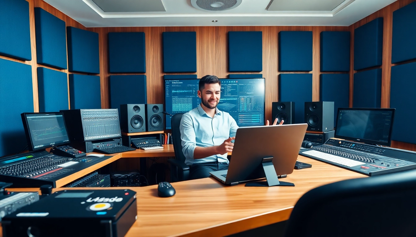 Experience online mastering with a dedicated audio engineer in a professional studio setting.