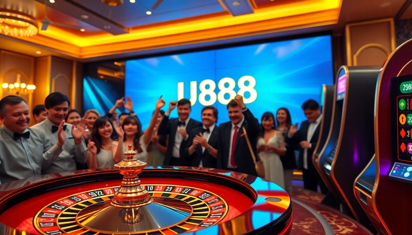Experience the excitement of casino gaming with the U888 link mới displayed prominently.