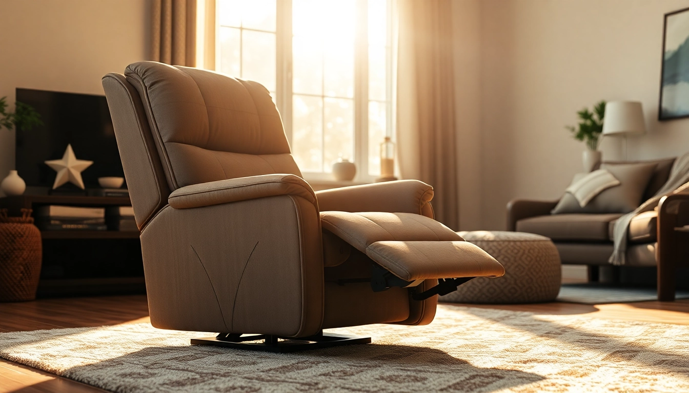 Experience comfort with the best power lift recliner with heat and massage in a cozy living room setting.