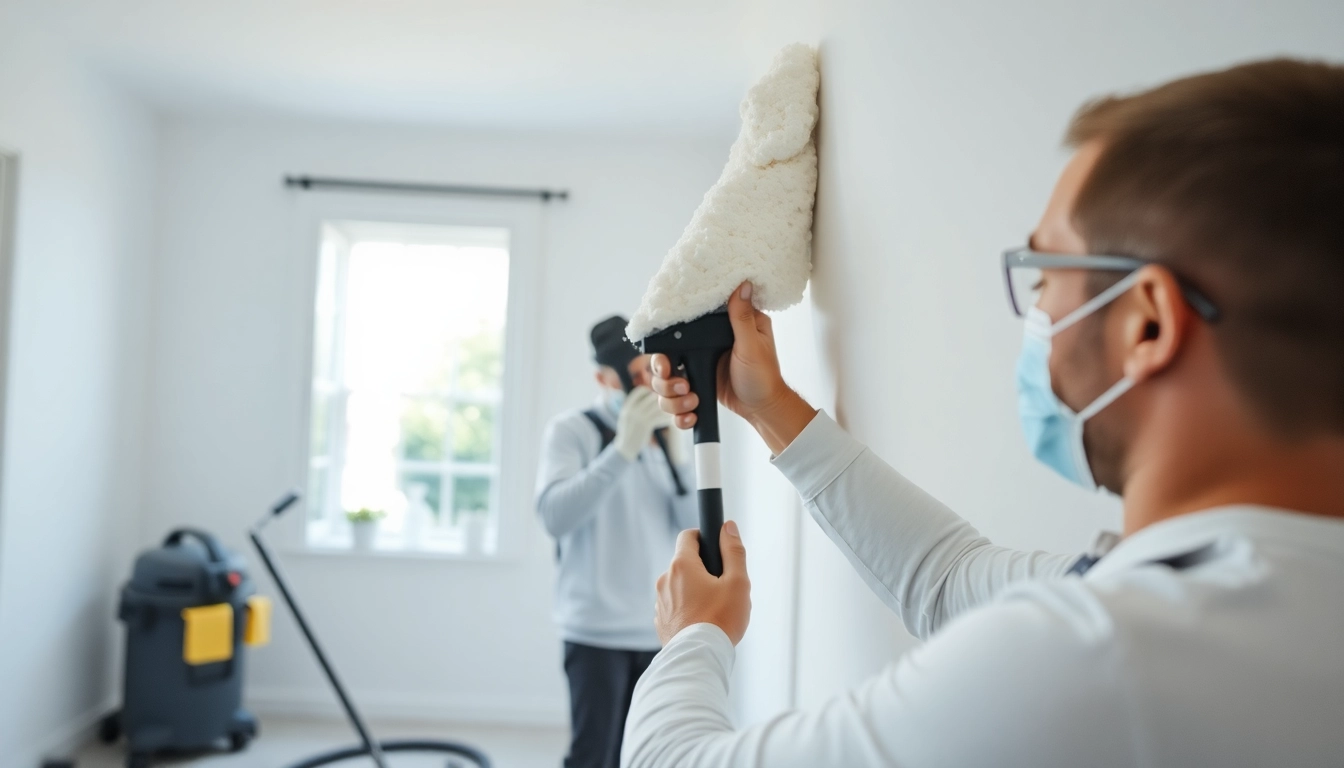 Efficient spray foam removal near me, highlighting professional service in a clean environment.