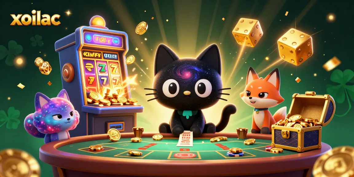 Xoilac draws you in with a cosmic cat magic at its fun betting table.