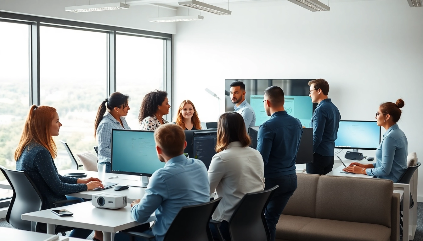 Boost your search for msp companies near me with a dynamic IT team collaborating in Lakeland.