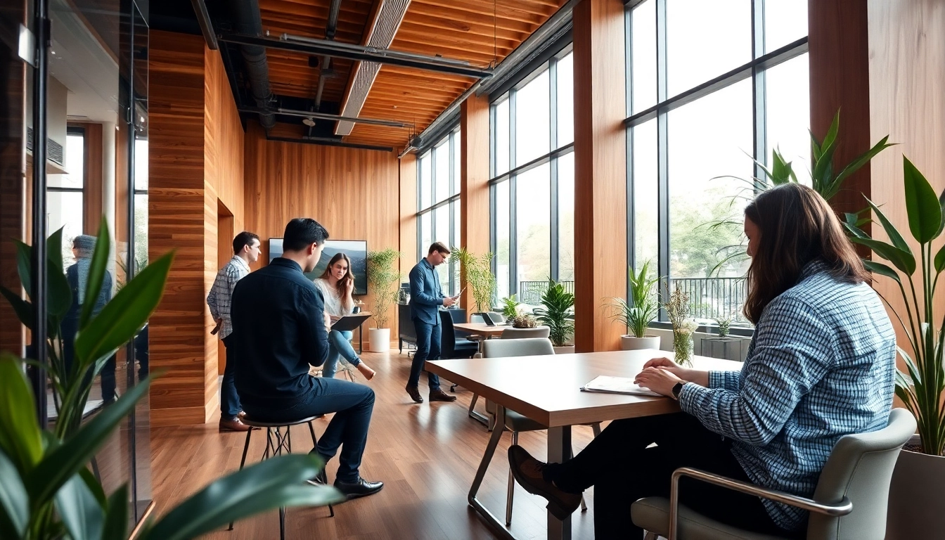 Renovated office space by a commercial renovation company Austin featuring modern design elements
