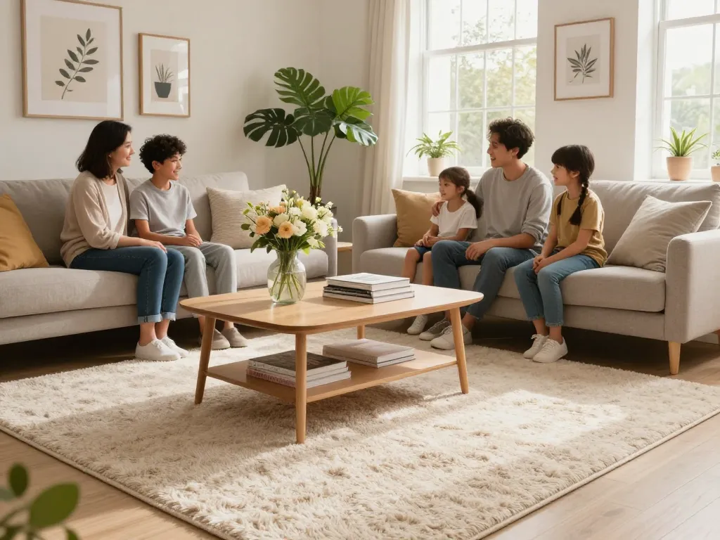 Affordable carpets London showcased in a stylish living room with natural light and cozy decor.