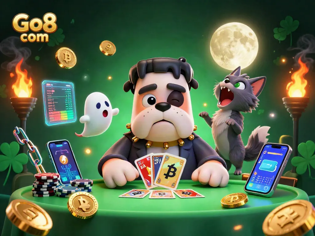 Experience thrilling gameplay at Go8 com with a vibrant 3D cartoon gambling scene featuring a unique character lineup.