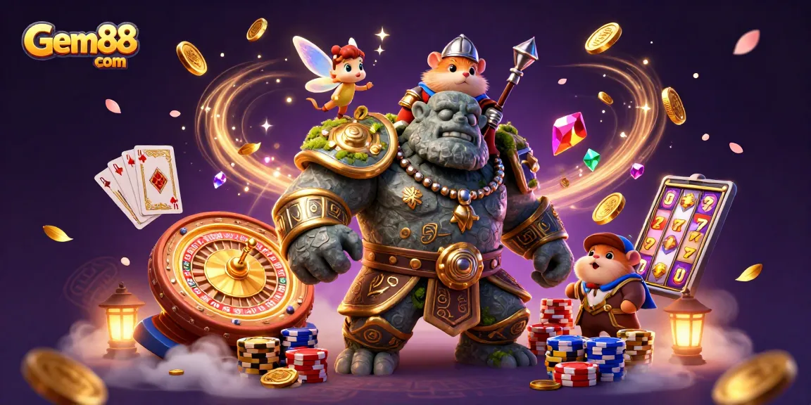 Experience thrilling gameplay at Gem88 com featuring magical characters and vibrant casino elements.