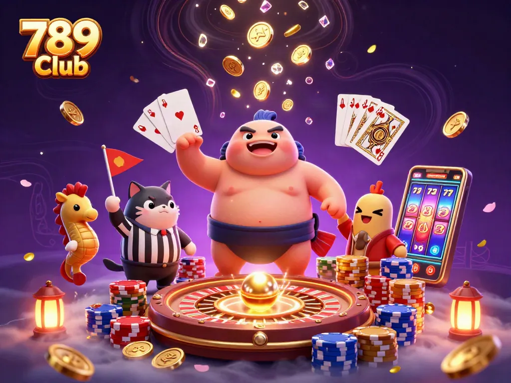 Play at 789 Club with a vibrant underwater casino scene featuring lucky symbols and characters.
