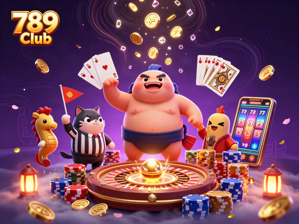 Play at 789 Club with a vibrant underwater casino scene featuring lucky symbols and characters.