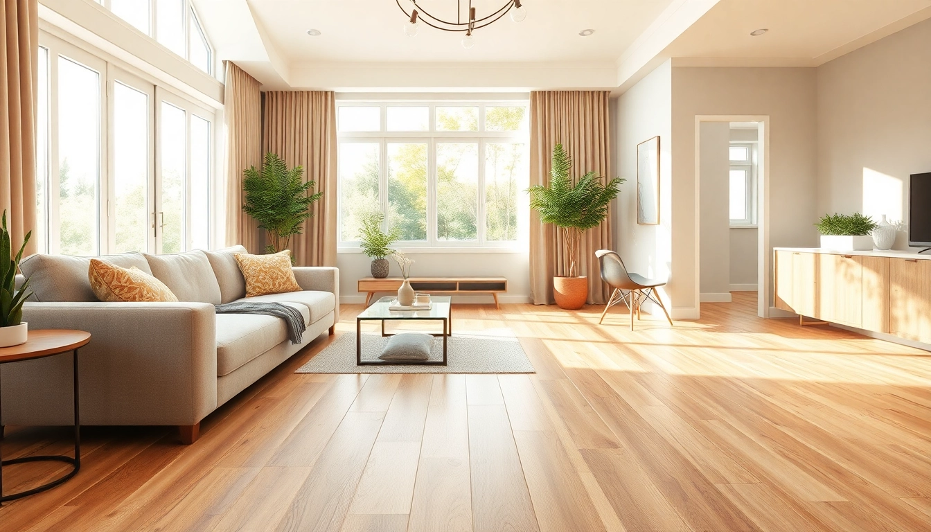 Enhance your home with cheap vinyl flooring featured in a cozy living room setting.
