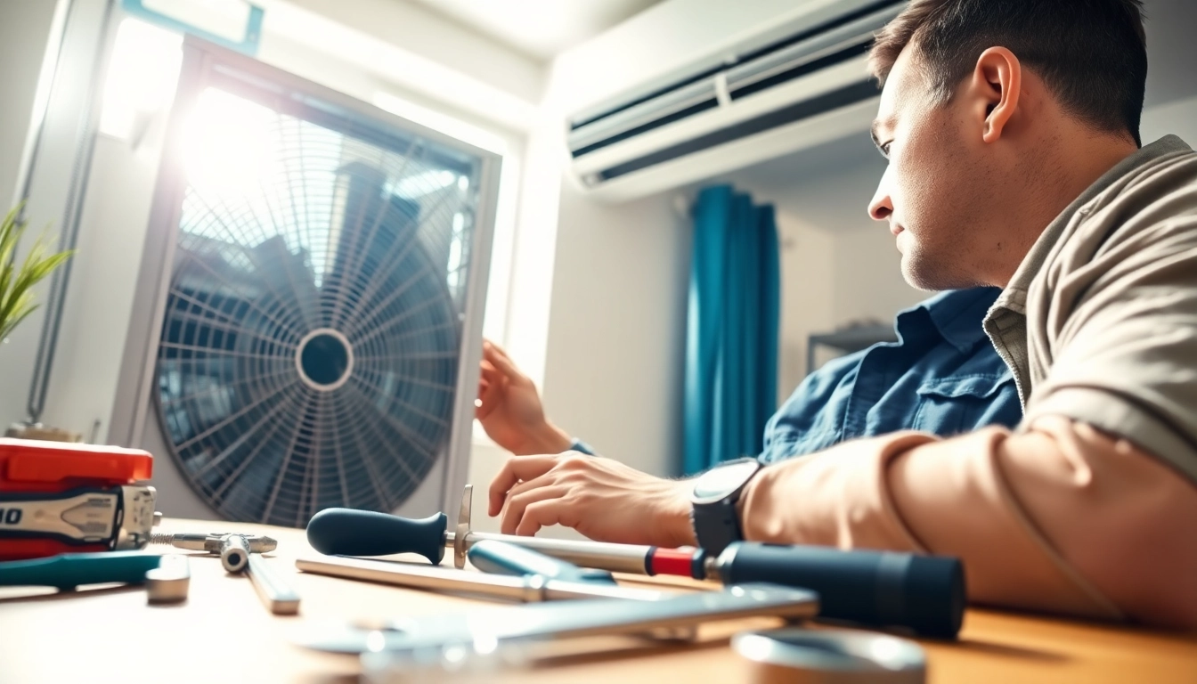 Air Conditioning Repair Tampa specialist repairing a unit, showcasing expertise and professionalism.