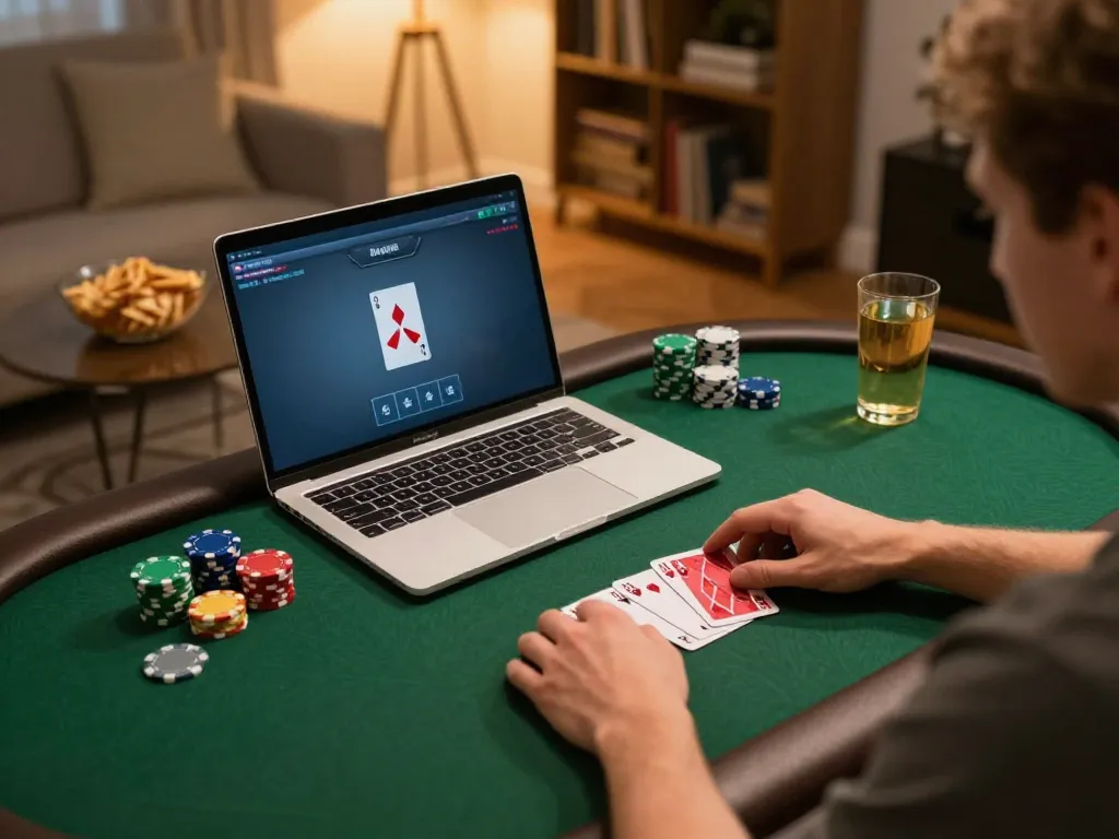 Engage in strategic poker games on uu88 from a cozy home gaming setup with friends.
