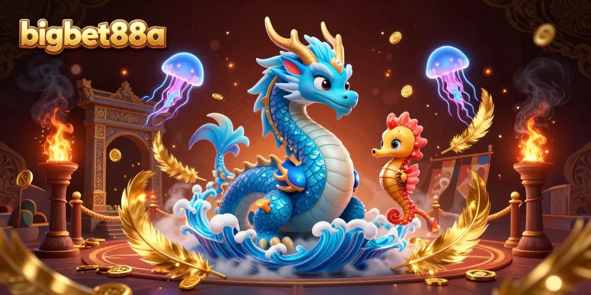 Experience the thrilling adventure of bigbet88a with our vibrant 3D casino illustration featuring mythical characters.