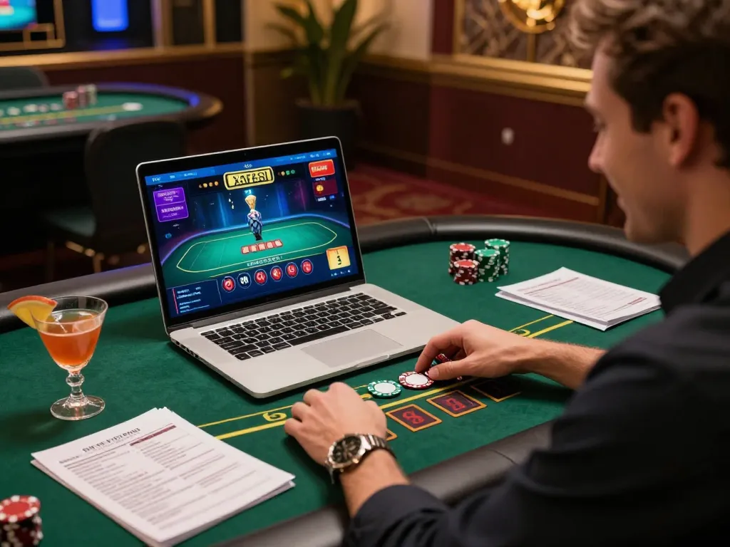 Player enjoying a game at sunwin online casino, showcasing strategic gameplay and a vibrant atmosphere.