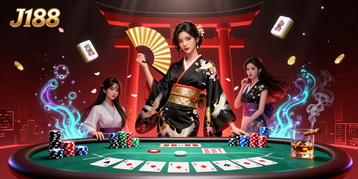 Engage with exhilarating casino action at J188 featuring vibrant poker elements and elegant design.