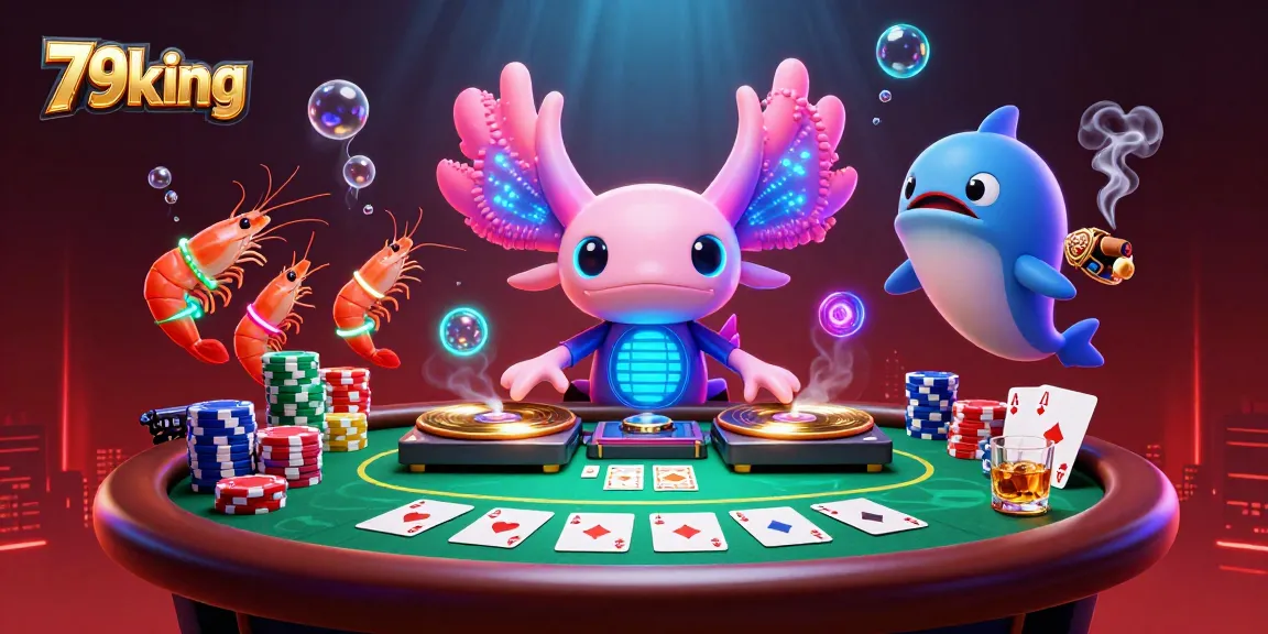 Engaging gameplay at 79king with a vibrant 3D underwater casino featuring energetic characters.