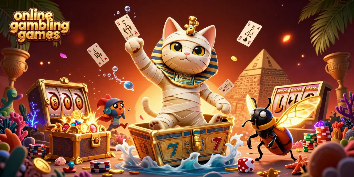 Experience the exciting world of online gambling games with lively 3D characters and dynamic casino elements.